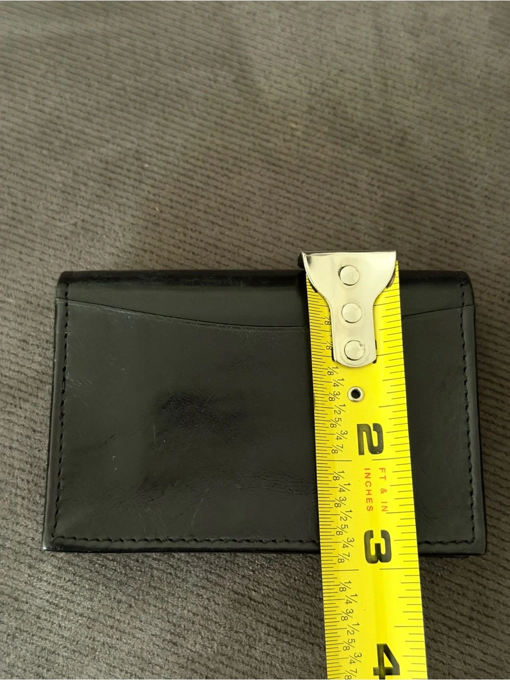 Vintage Bosca Black Leather Bi-Fold Key & Card Holder Wallet